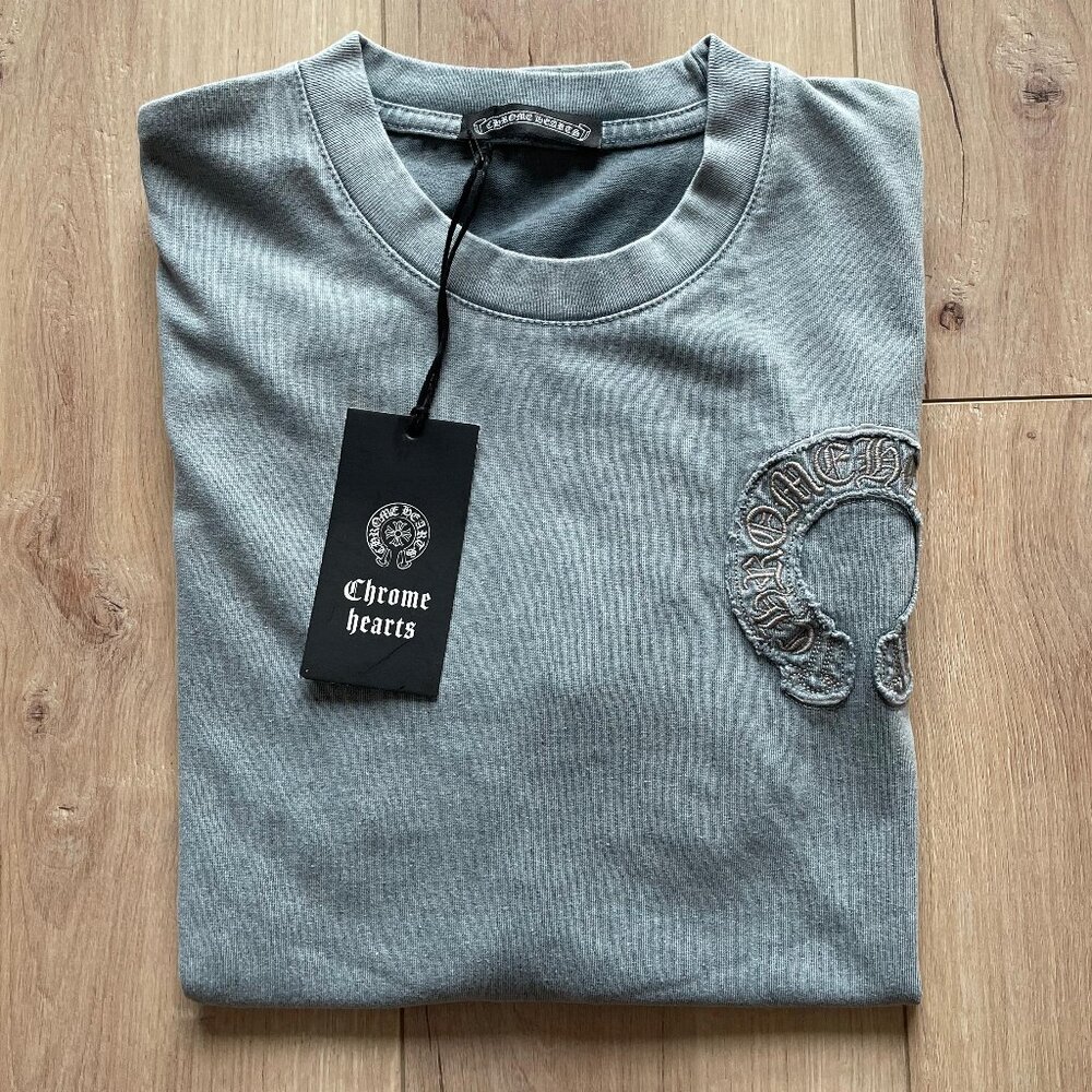 MEDIUM CHROME HEARTS GRAY COTTON T-SHIRT